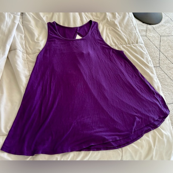 A-Line Hawaii made Purple Sleeveless Women's Top - Picture 4 of 7